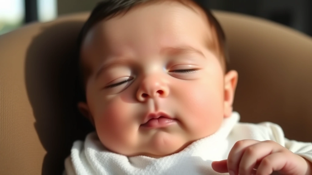 Close-up of a newborn wearing a soft white cloth bib during feeding, peaceful expression, natural daylight from window
