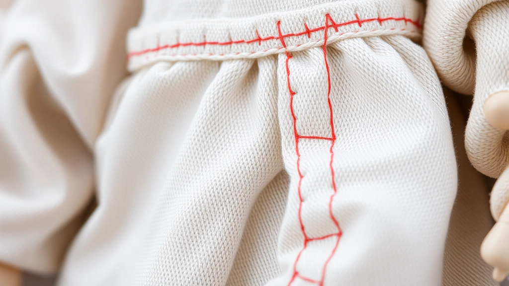 Close-up of quality fabric textures and stitching details on doll garments, showing craftsmanship and construction