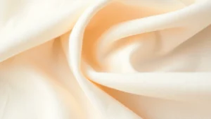 Close-up of soft, folded baby cotton dress fabrics in pastel colors, showing texture and weave details, natural lighting