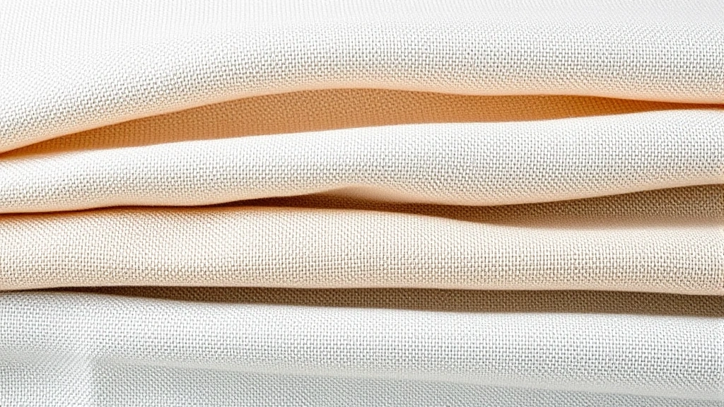 Close-up of quality fabric textures: cotton, linen, and knit materials displayed on neutral background with soft natural lighting, showing fabric detail